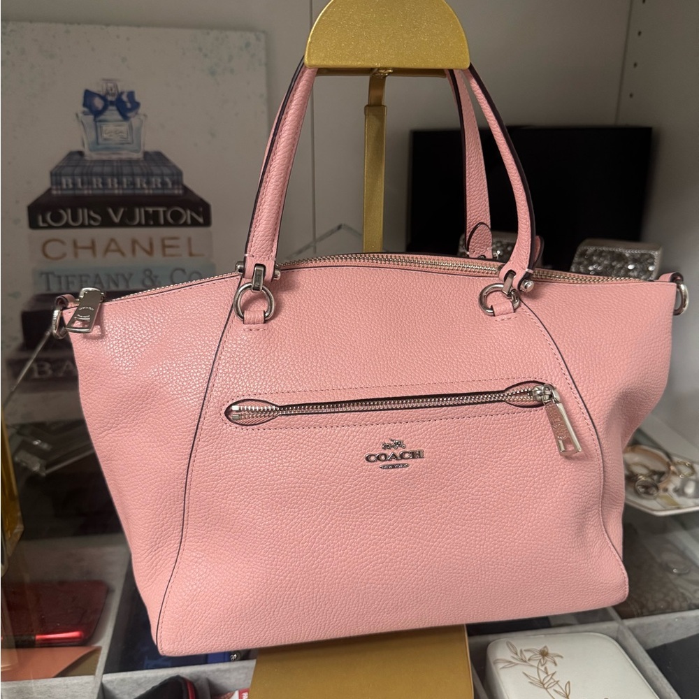 Coach Pink Pebbled Leather Bag